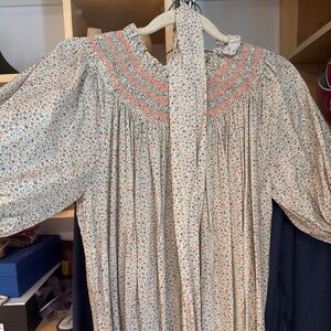 Doen smocked floral midi dress